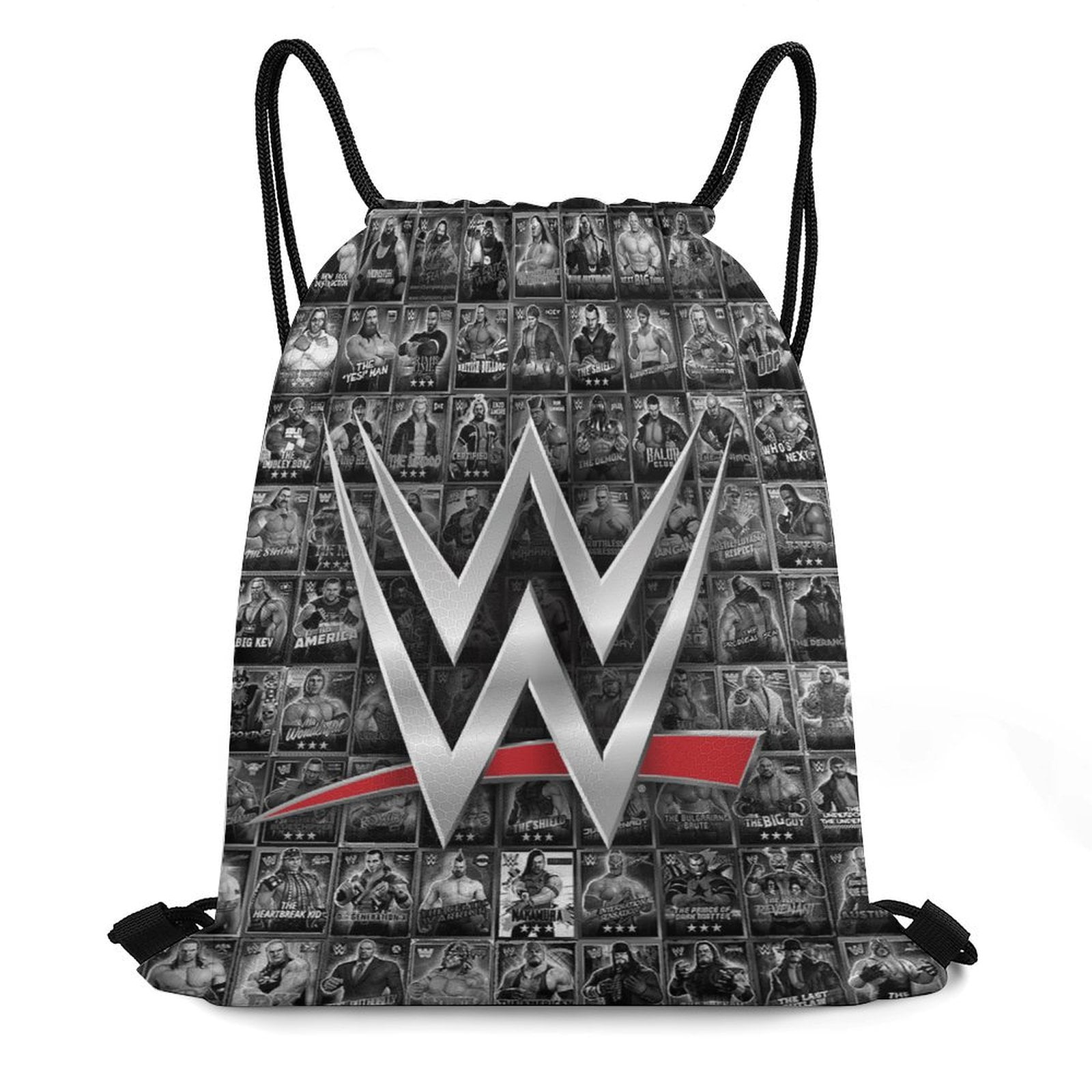 WWE Drawstring Backpack Water Resistant String Bag Sackpack Cinch for Sports, Gym, Travel, Swimming, Yoga, Beach
