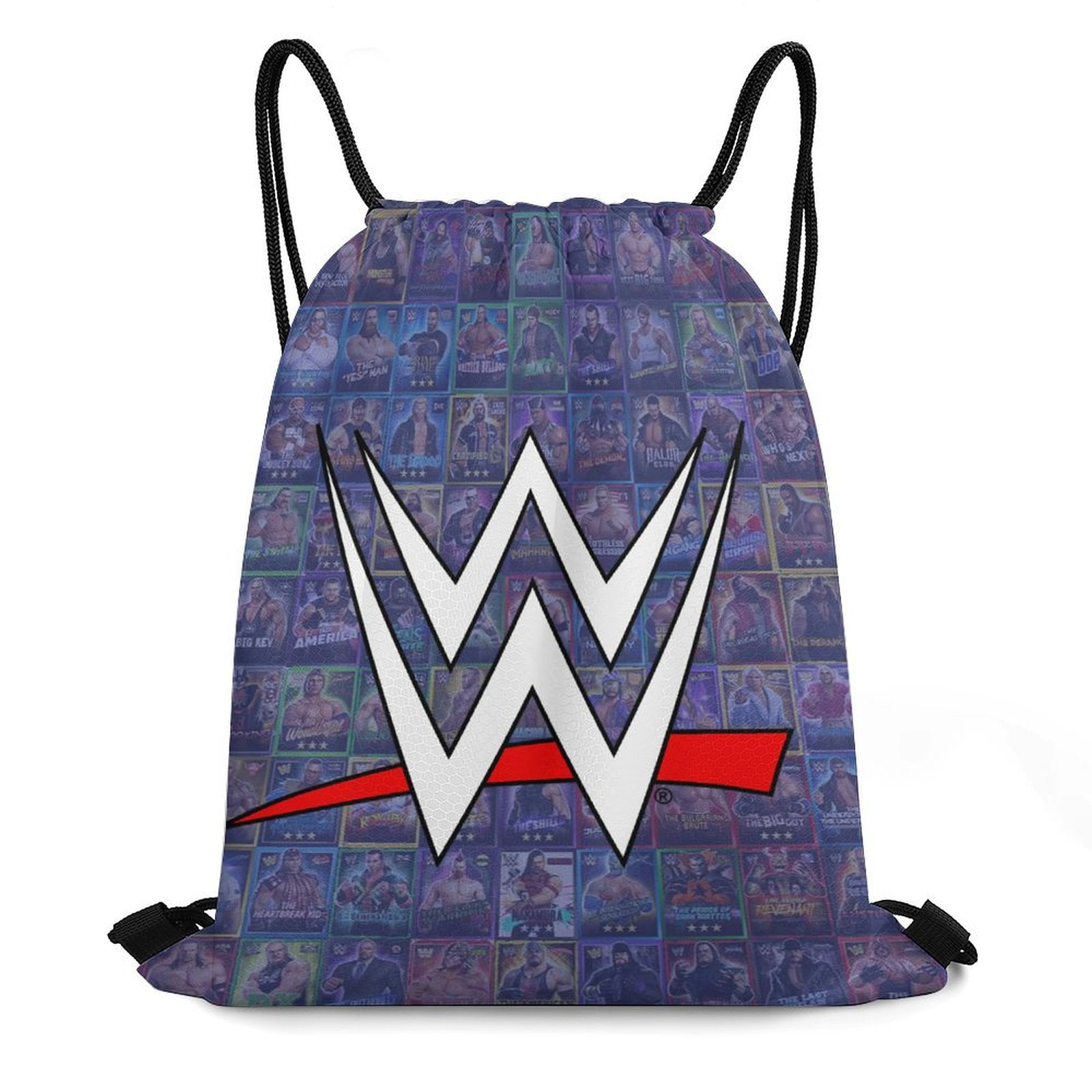WWE Drawstring Backpack Water Resistant String Bag Sackpack Cinch for Sports, Gym, Travel, Swimming, Yoga, Beach