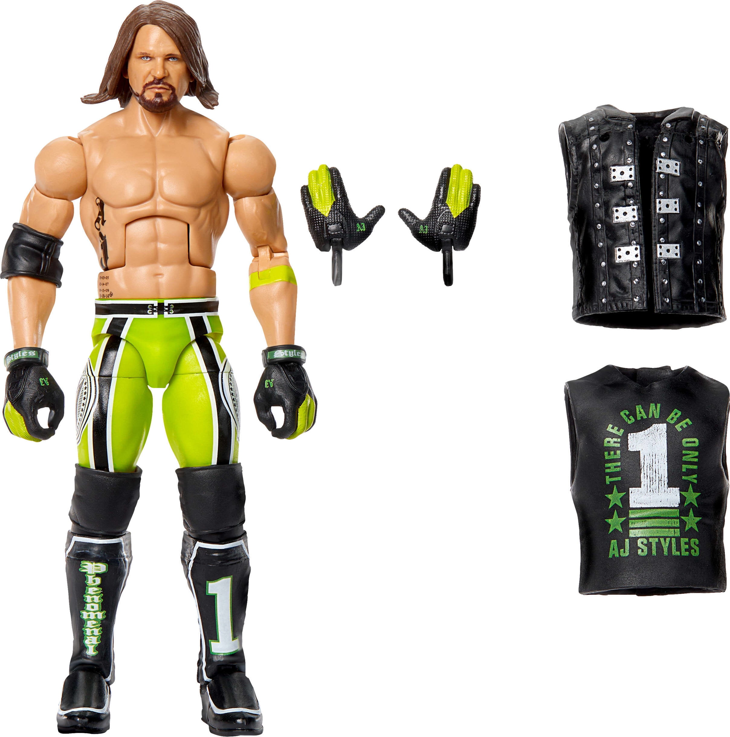WWE Elite AJ Styles Action Figure, 6-inch Collectible Superstar