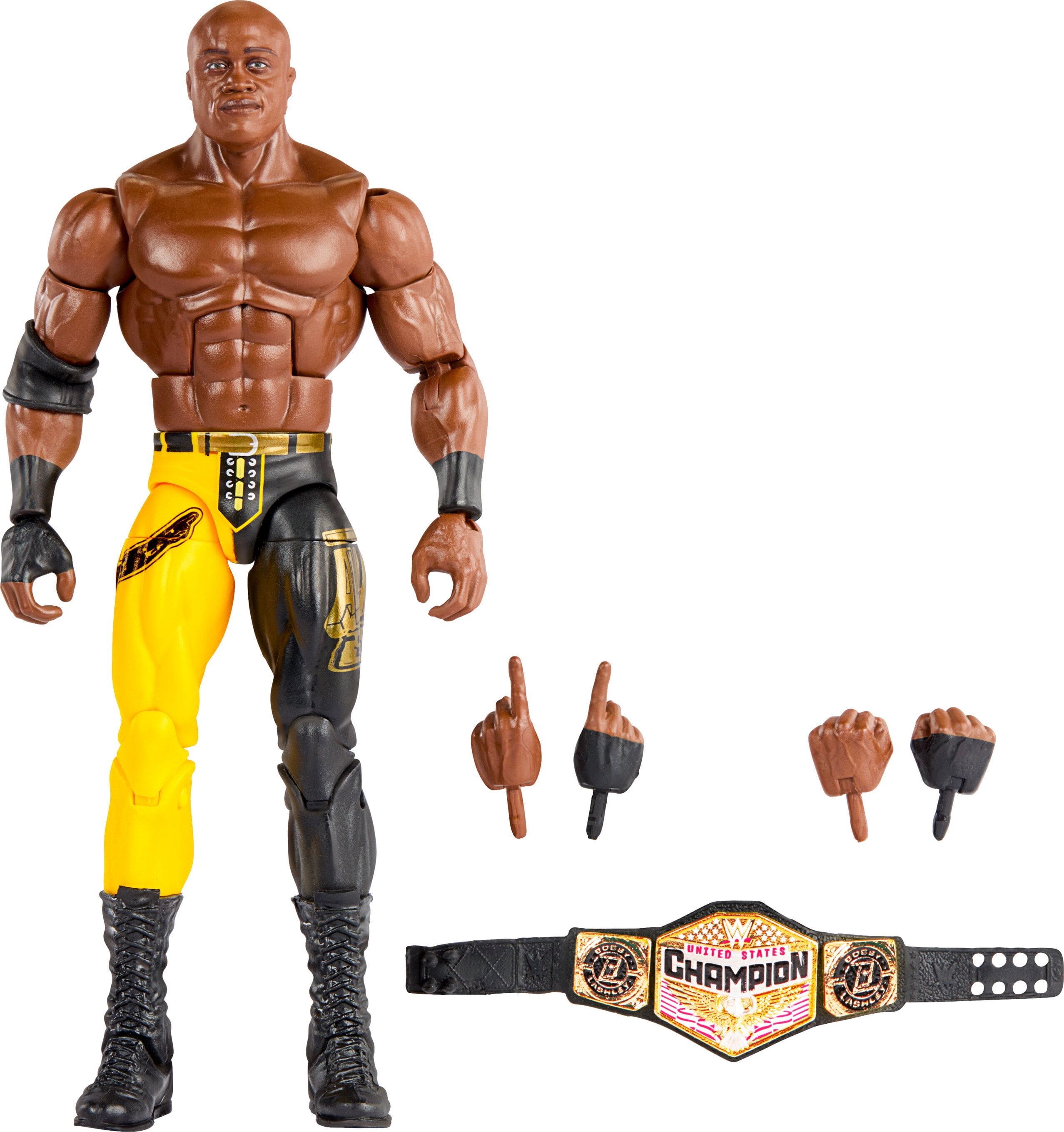 WWE Elite Collection - Bobby Lashley Action Figure, da 15,24 cm da collezione, snodata, mani intercambiabili, accessori iconici, per i fan WWE, Giocattolo e regalo per Bambini 8+ Anni, HDF46