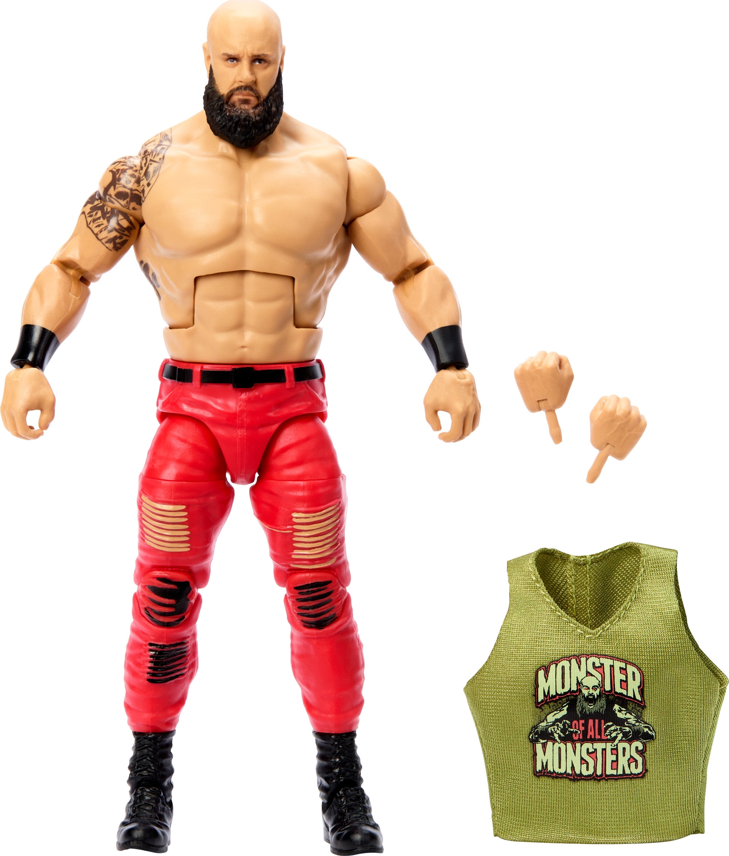WWE Elite Braun Strowman Action Figure, 6-inch Collectible Superstar with  Articulation & Accessories 
