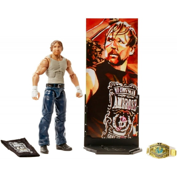 WWE Elite Collection Dean Ambrose Deluxe Action Figure with Realistic Facial Detailing, Iconic Ring Gear & Accessories