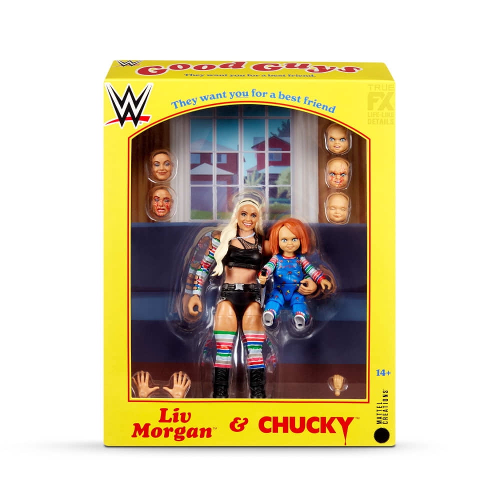 WWE Elite Collection Liv Morgan & Chucky Action Figure 2-Pack Creations ...