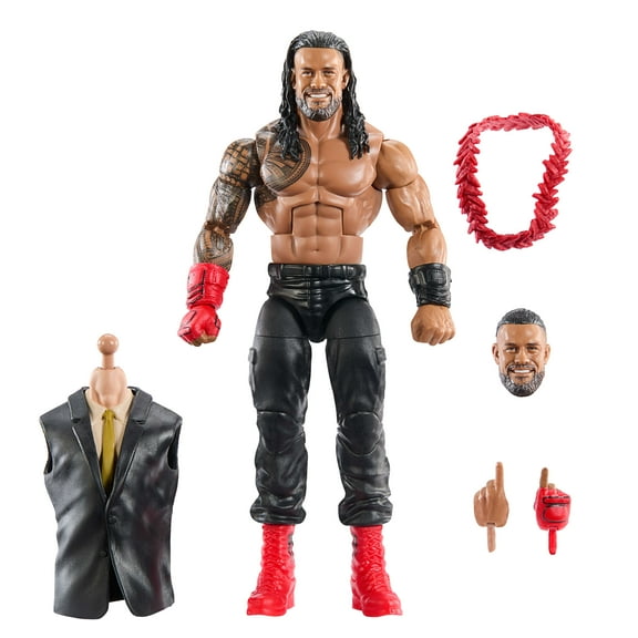 WWE Elite Collection Premium Live Event Roman Reigns Action Figure Set, SummerSlam Collectible