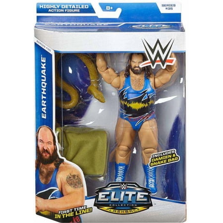 WWE Wrestling Elite Series 35 Earthquake Action Figure (Damien & Snake Bag)