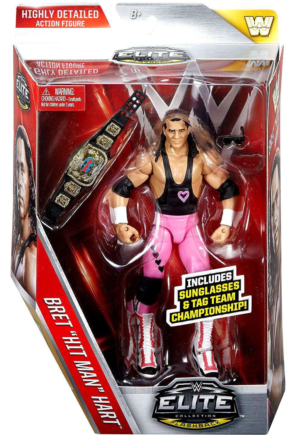 特撮 WWE Elite Flashback Hart Foundation Bret Hart Figure WWE Wrestling Series 43 Bret Hart (Hart Foundation) Action