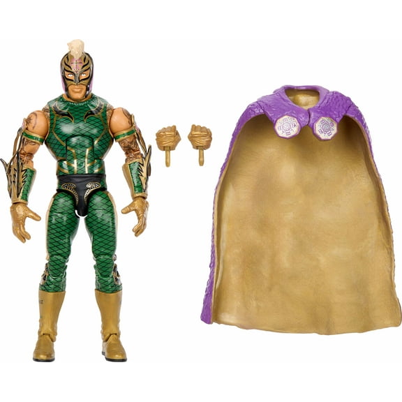WWE Elite Rey Mysterio Action Figure, 6-inch Collectible Superstar with Articulation & Accessories