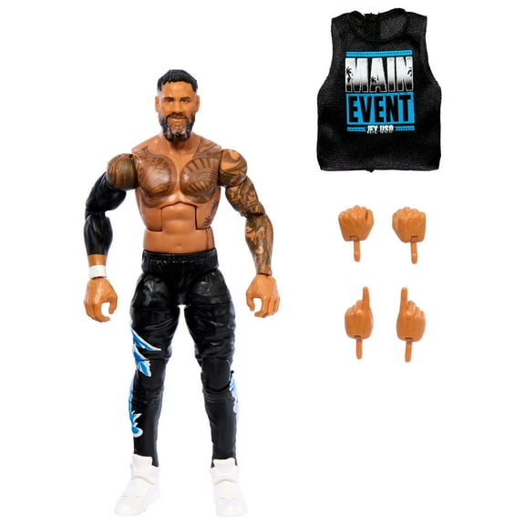 WWE Elite Top Picks Jey Uso Action Figure, Ring Gear & Accessories, 6-inch Collectible Set