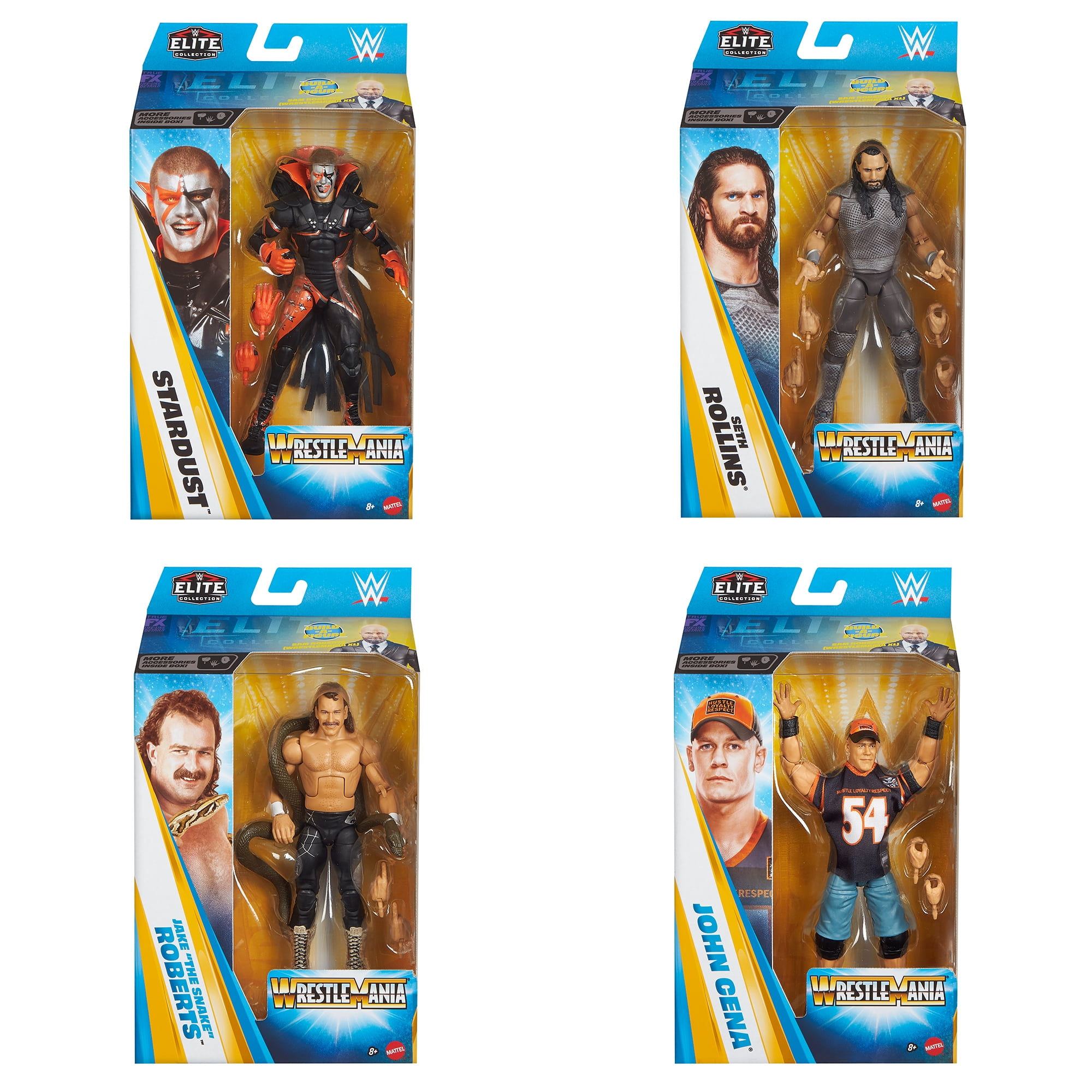 WWE Elite WrestleMania 42 Complete Set of 4 Seth Stardust Cena