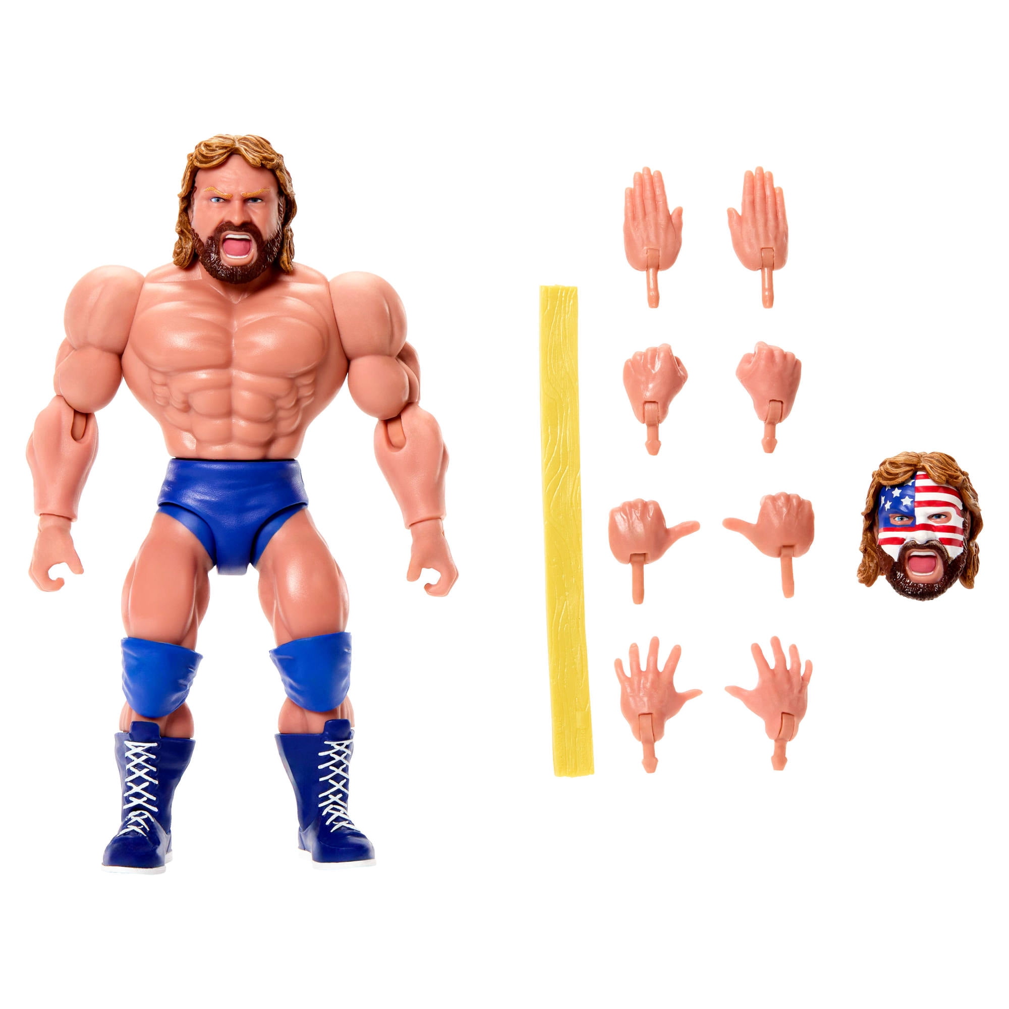 WWE Superstars Hacksaw Jim Duggan Action Figure & Accessories Set, Series 17 Retro 6-inch Collectible