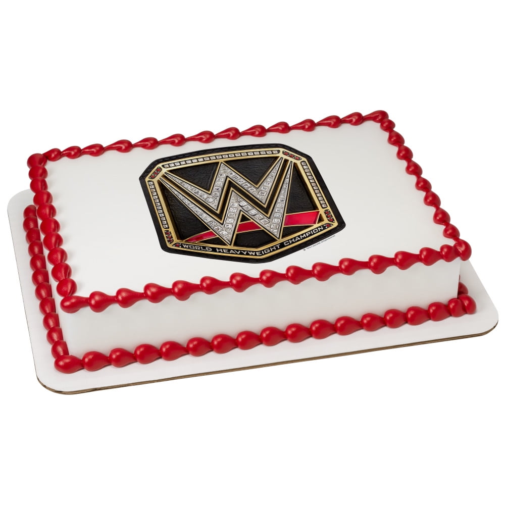 A BIRTHDAY PLACE WWE Heavy Weight Championship Edible Cake Topper Image - 1/4 Sheet