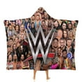 thumbnail image 1 of WWE Hooded Blanket Poncho, Wearable Hooded Blanket Cozy Soft Warm Plush Fleece Blanket for Adult Women Men, 1 of 7