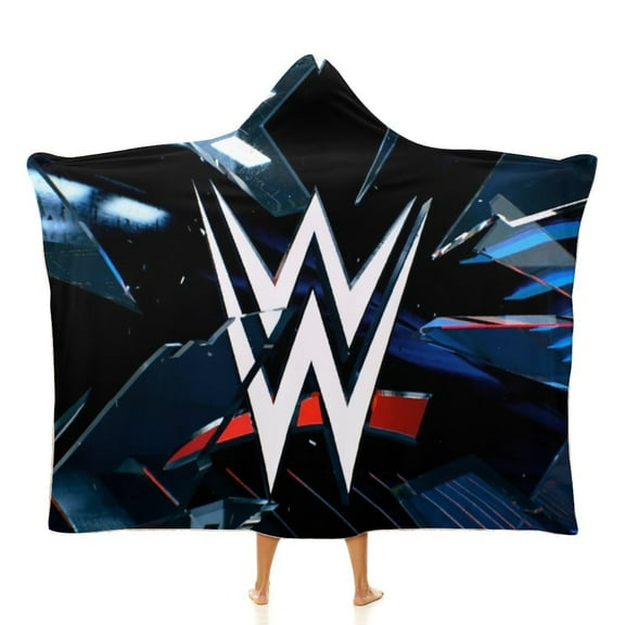 WWE Hooded Blanket Poncho, Wearable Hooded Blanket Cozy Soft Warm Plush Fleece Blanket for Adult Women Men