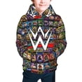 thumbnail image 1 of WWE Hoodie 3D Print Pullover Hooded Long Sleeve Sweatshirts Tops Blouse with Pocket for Boys Girls Large, 1 of 1