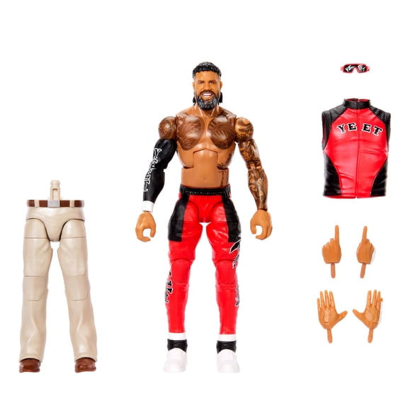 WWE Elite Collection Premium Live Event Jey Uso Action Figure Set, Royal Rumble Collectible