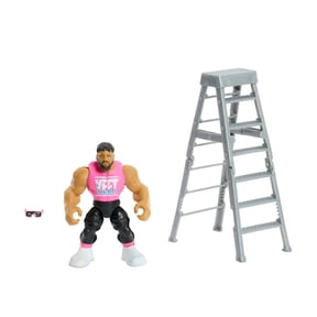 WWE Knuckle Crunchers Jey Uso Action Figure & Accessories, Bone-Crunching Sounds, 3.25-inch