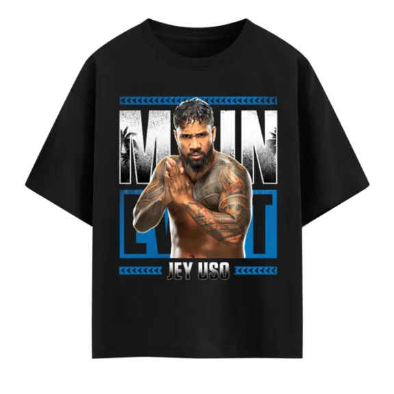 WWE Jey Uso BLACK T-SHIRT 2025, Gift For Fan Uso ,Black Color,Size XL