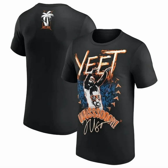 WWE Jey Uso Yeet Wrestling Black T-SHIRT 2025