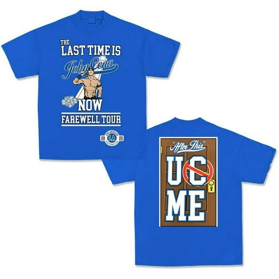 WWE John Cena Farewell 2025 Los Angeles T-Shirt, WWE Shirt, WWE Fans Clothing, Unisex Graphic Tee Gift For Him Her,ROYAL BLUE Color,Size M