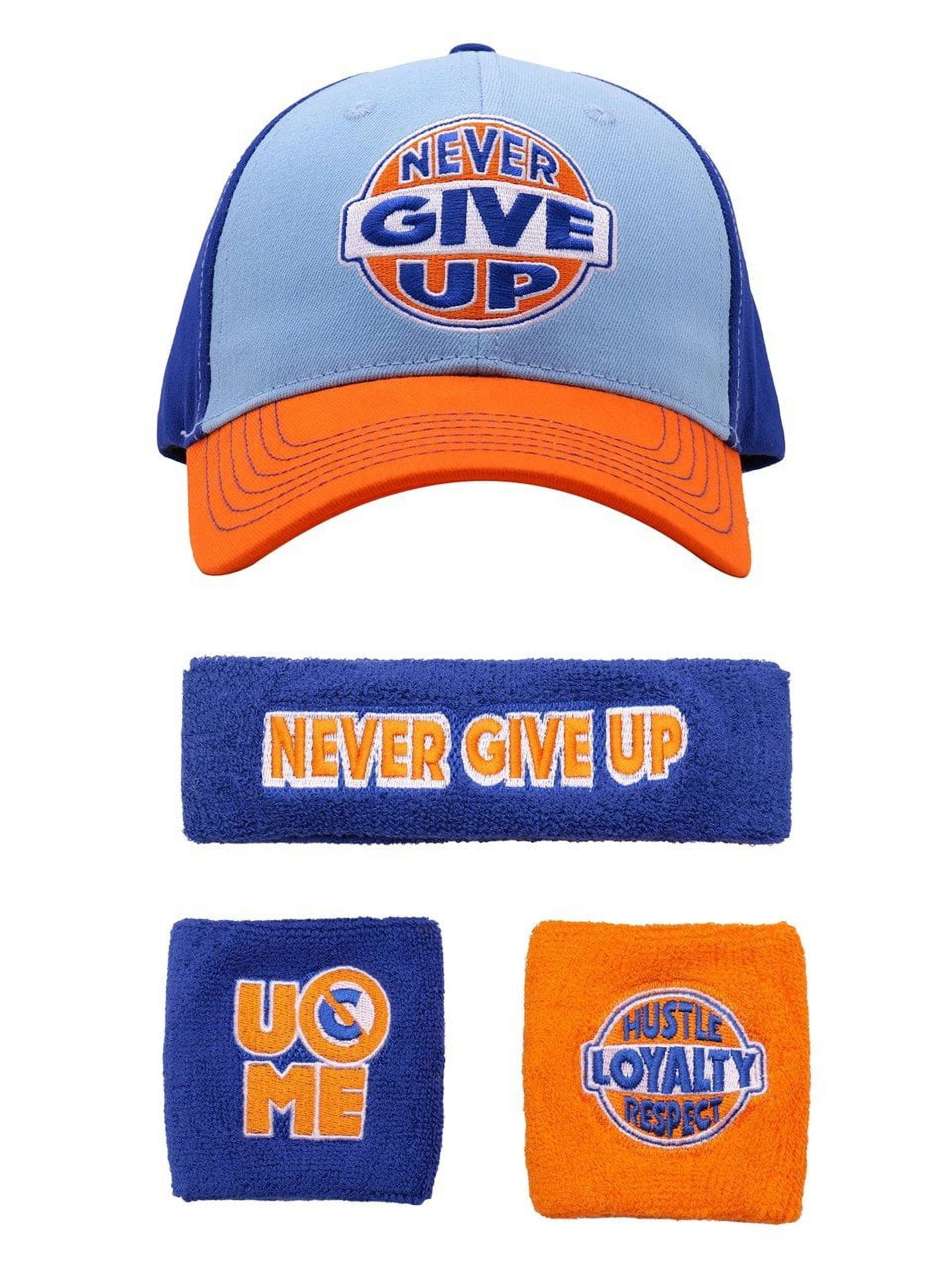 WWE John Cena Never Give Baseball Hat Polyester Wristband Combo Set