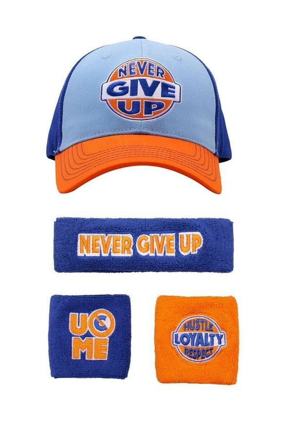 John Cena Never Give Baseball Hat Polyester Wristband Combo Set