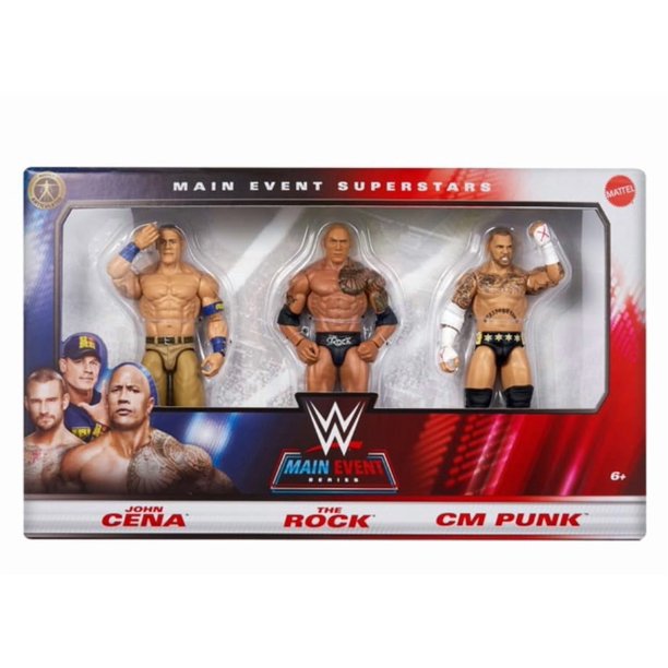Cena, Rock & Punk 3-Pack | Figure packaging for ecommerce