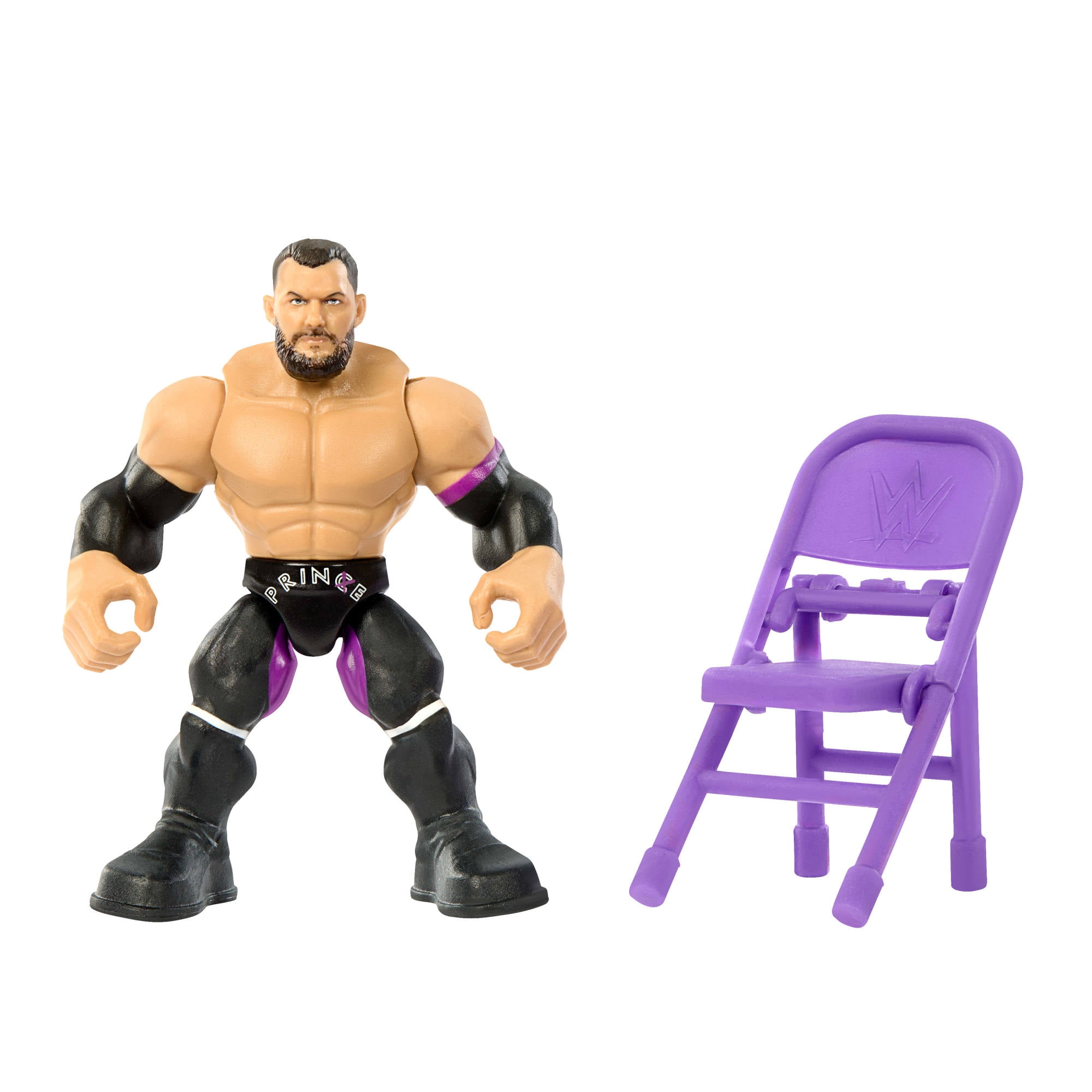 WWE Knuckle Crunchers Finn Balor Action Figure & Accessories, Bone-Crunching Movement, 3.25-inch