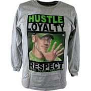 WWE Long Sleeve Boys Kids John Cena T-shirt Hustle Loyalty Respect L