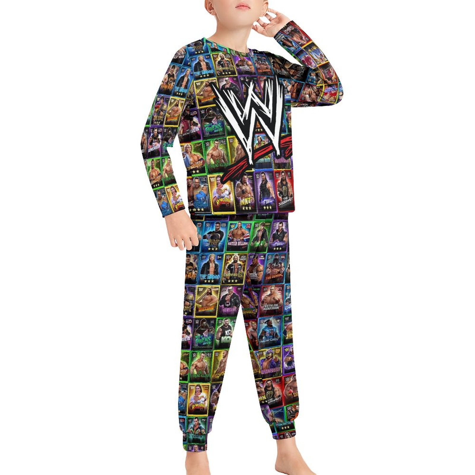 WWE Long Sleeve Top And Pants 2 Piece Pajama Set - Walmart.com
