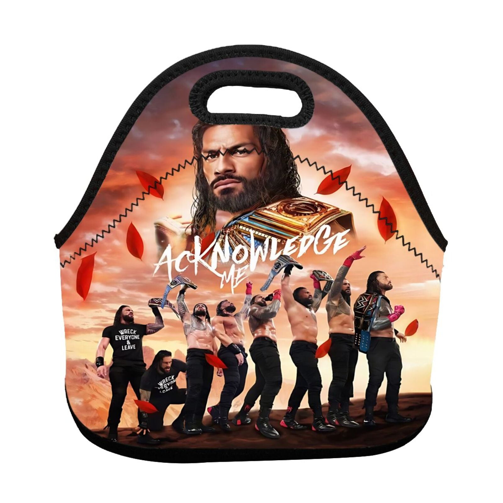 WWE Lunch bag Insulated lunch box Tote Bag Reusable Washable Picnic Bag