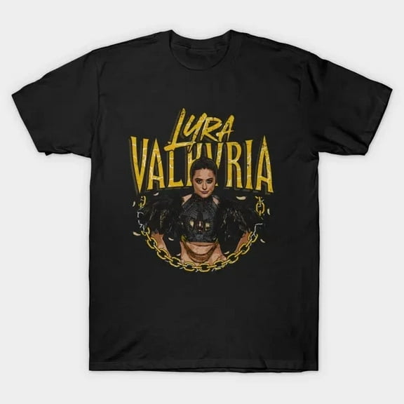 WWE Lyra Valkyria Golden Chain Wrestling Black T-Shirt