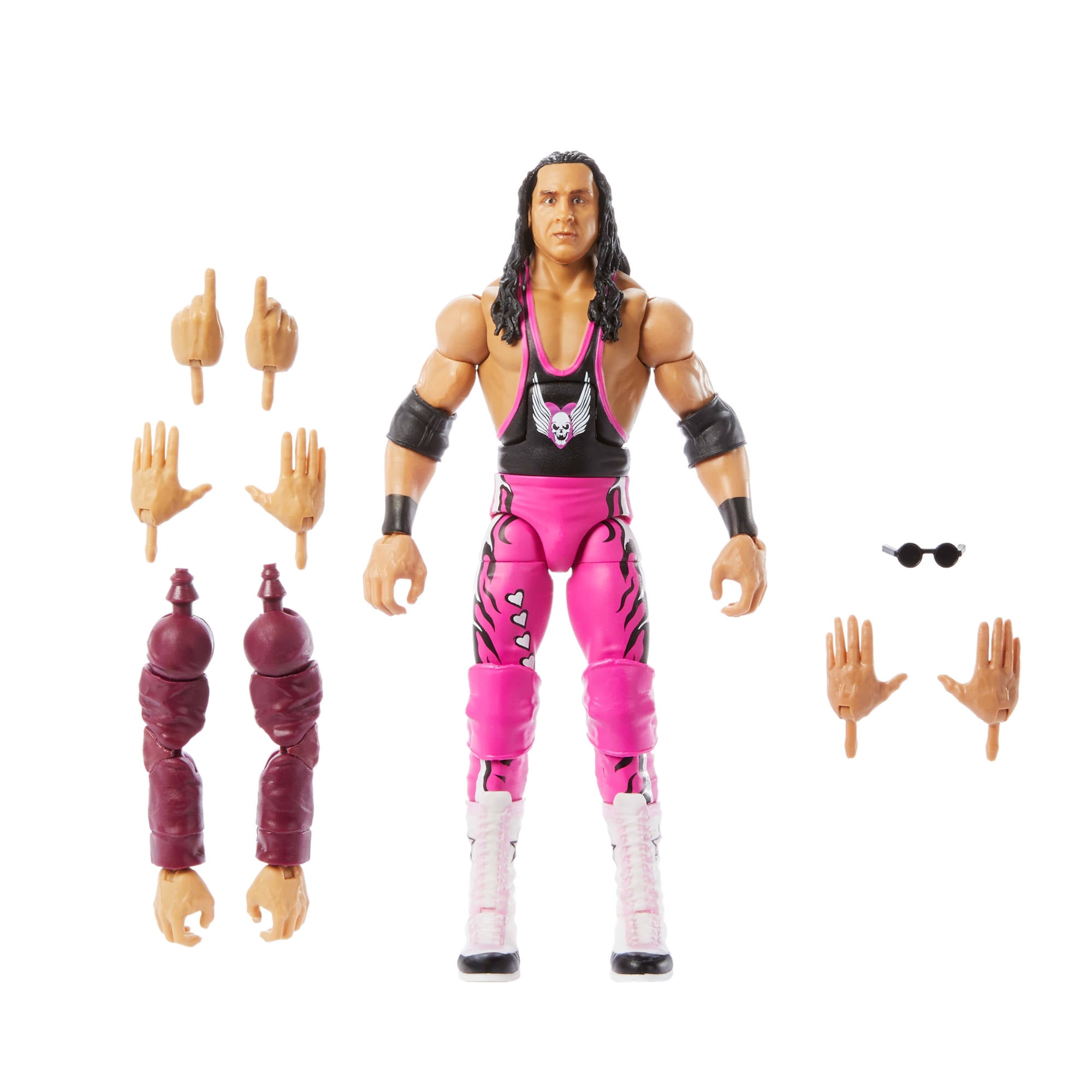 WWE Monday Night War Elite Collection Bret Hitman Hart Action Figure with Accessories \u0026 Build-a-Figure Parts