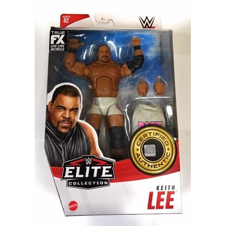 Mattel Action Figure Elite 82 Series White Gear Chase Variant WWE Keith Lee 1-Pack 6-inch
