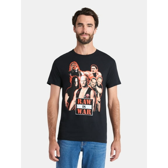 WWE Men's and Big Men's Raw Is War Graphic Tee, Sizes S-3XL