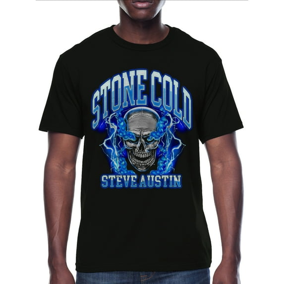WWE, Men's & Big Men's Graphic Tee with Short Sleeves, Stone Cold Skull, Sizes XS-3XL