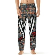 KNAKHOF WWE Men's Pajama Pants Soft Sleepwear Loung Pants for Men Pj Bottoms with Pockets