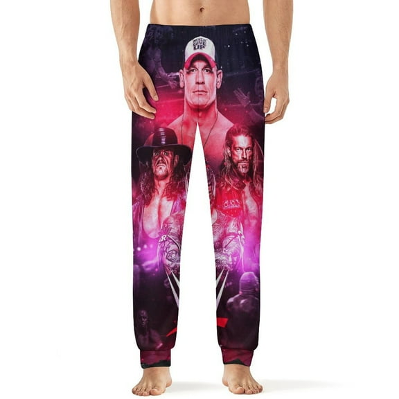 WWE Men's Pajama Pants Soft Sleepwear Loung Pants for Men Pj Bottoms with Pockets