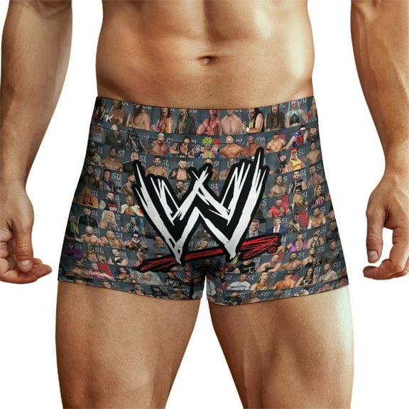 WWE Mens Boxer Briefs Soft Breathable Underwear Stretch Trunks for Boys