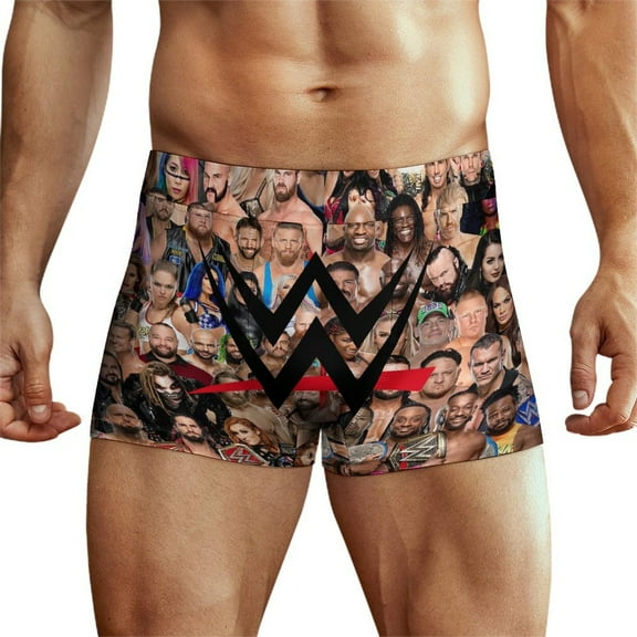 WWE Mens Boxer Briefs Soft Breathable Underwear Stretch Trunks for Boys