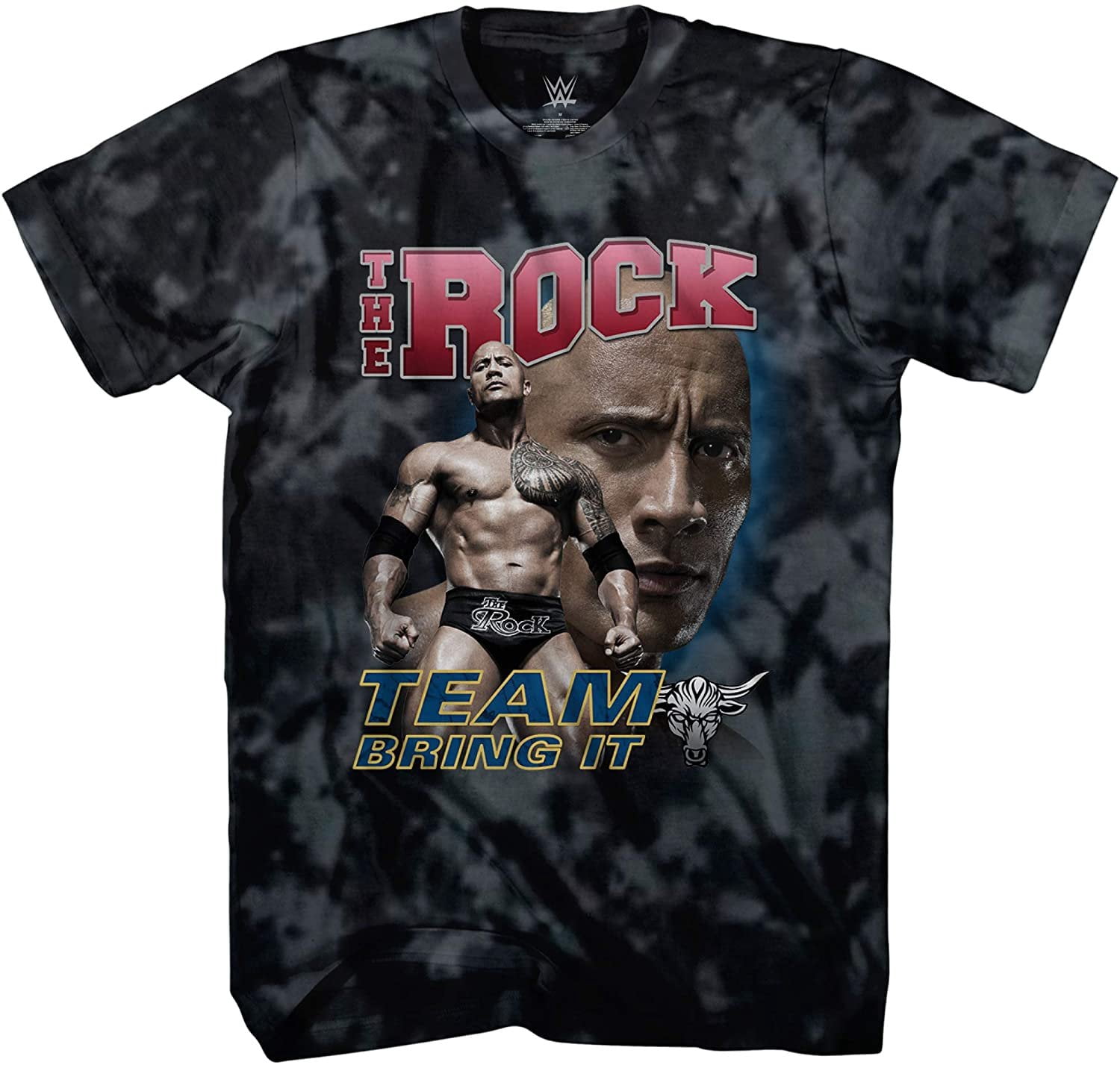 WWE Mens The Rock Shirt, Graphic Dwayne Johnson Wrestling T-Shirt