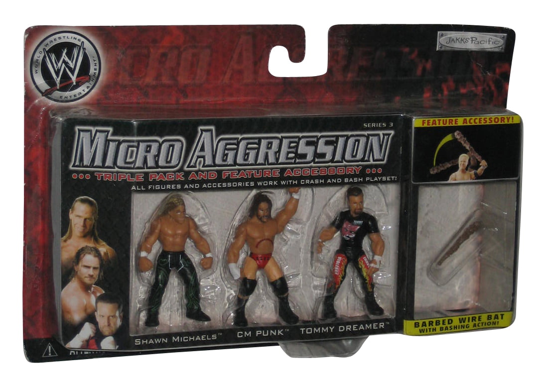 WWE Micro Aggression (2007) Triple Figure Pack - (Shawn Michaels / CM Punk  / Tommy Dreamer) 