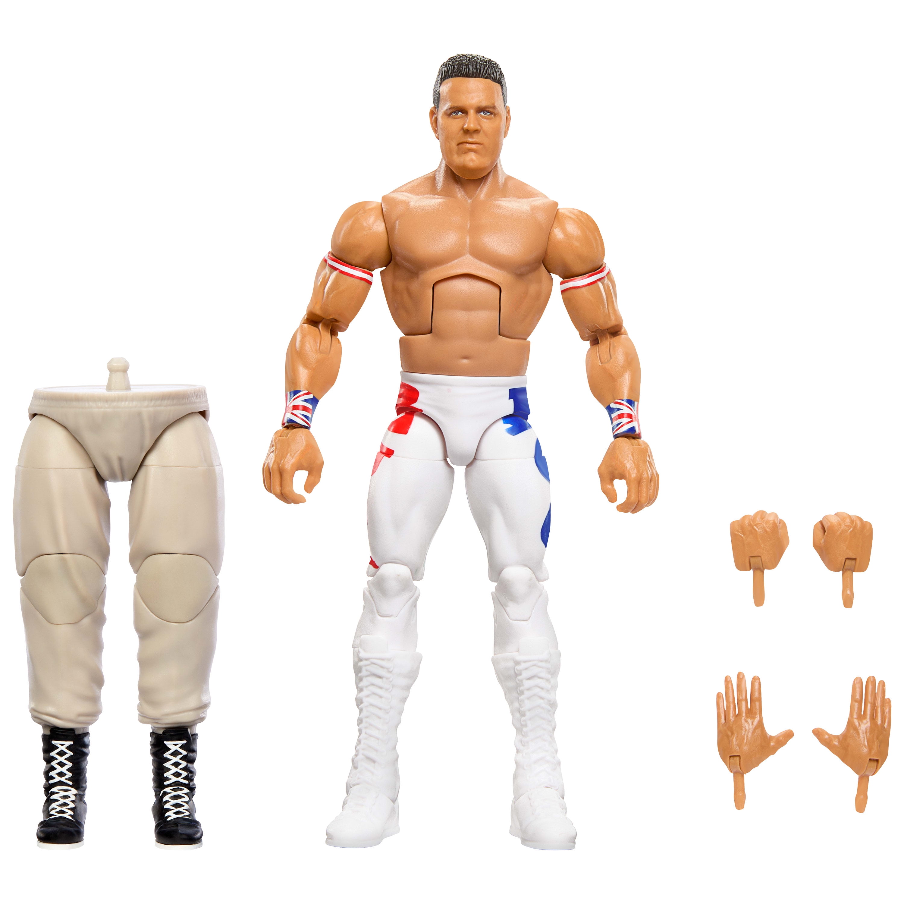 WWE Monday Night War Elite Collection British Bulldog Action Figure with Build-a-Figure Accessories