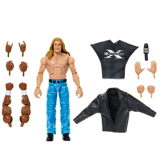 WWE Monday Night War Elite Collection Triple H Action Figure with Accessories, Build-a-Figure Parts