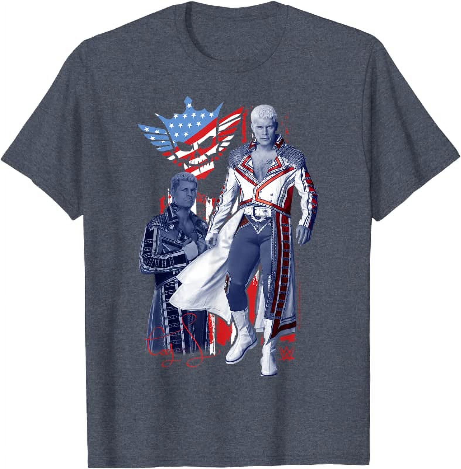 WWE Patriotic Cody Rhodes Full Body Americana Retro Poster TShirt