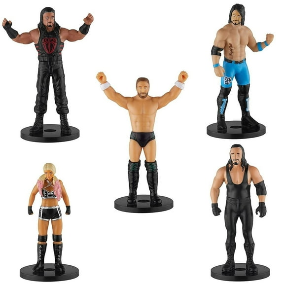 WWE Pencil Toppers 5pk Bliss AJ Styles Reigns Undertaker Daniel Bryan PMI International