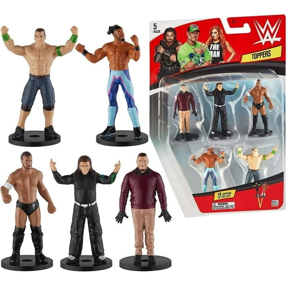 WWE Pencil Toppers 5pk Finn Balor John Cena Bray Wyatt Kofi Jeff Hardy PMI International
