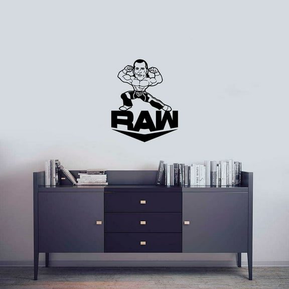 WWE Raw Wrestling Mania Quote Wrestling Wrestle Fighter WWE Motivation Quotes Saying Wall Art Sticker Designs Vinyl Stickers For Home House Walls Rooms Windows Bedroom Decoration Size (10x8 inch)