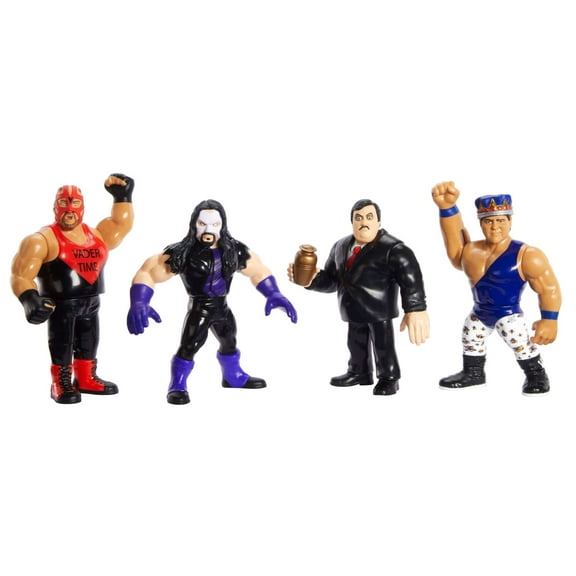 WWE Retro Undertaker Paul Bearer Vader Jerry The King Lawler Action Figure Set, 8" x 3", (4 Pack)