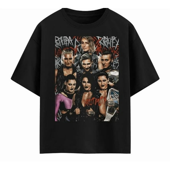 WWE Rhea Ripley Black T-shirt 2025 ,Black Color,Size 2XL