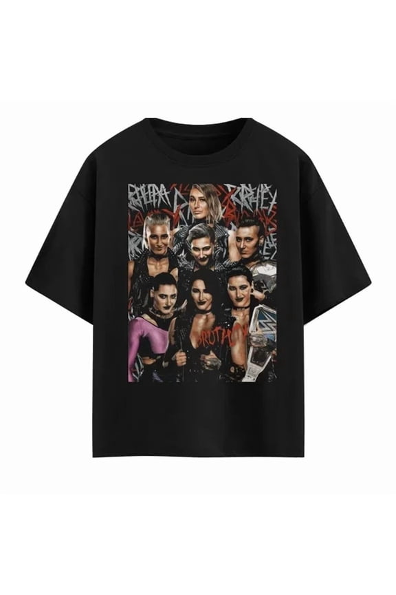 WWE Rhea Ripley Black T-shirt 2025